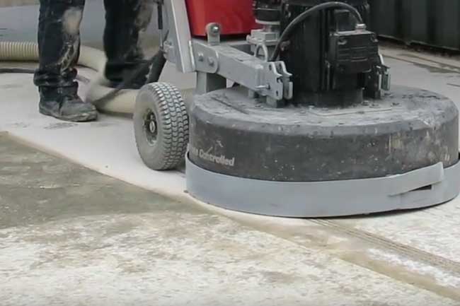 Leveling and grinding of concrete floor in London, Ontario