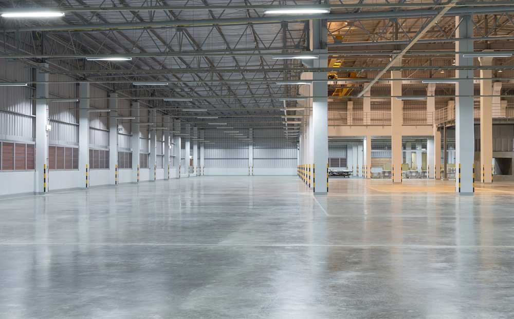 Polished Concrete Flooring, Winnipeg Warehouse