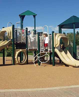 Rubber surface playground, Winnipeg