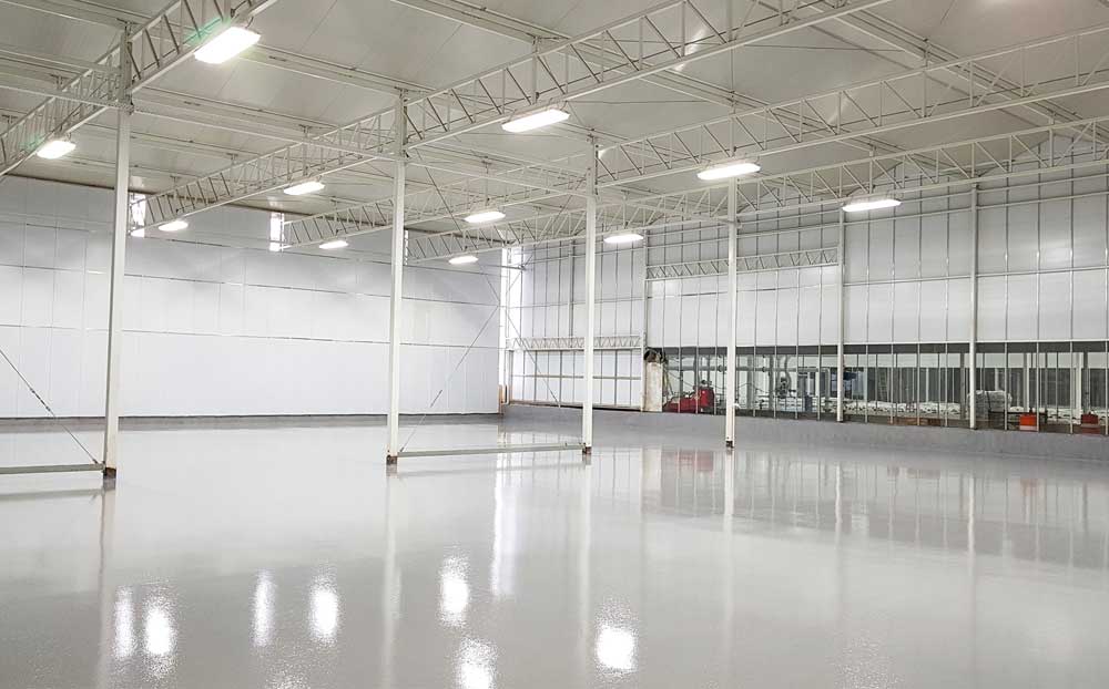 Urethan / Epoxy Warehouse Flooring System in Winnipeg, MB