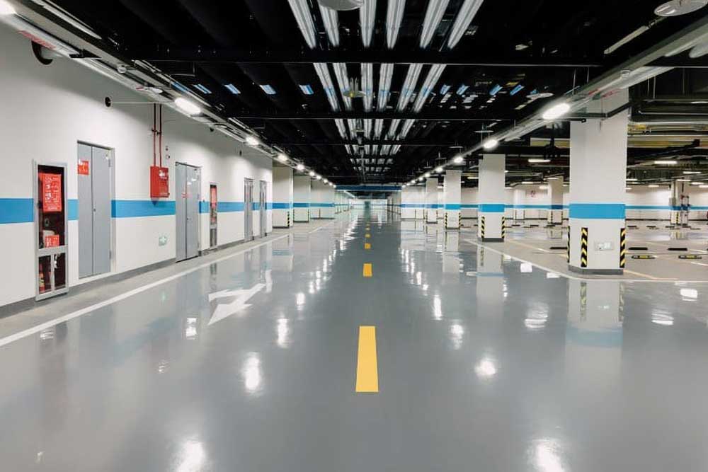 Industrial grade epoxy for Winnipeg parking facility
