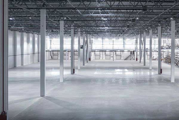 Warehouse industrial epoxy flooring, Winnipeg, MB.