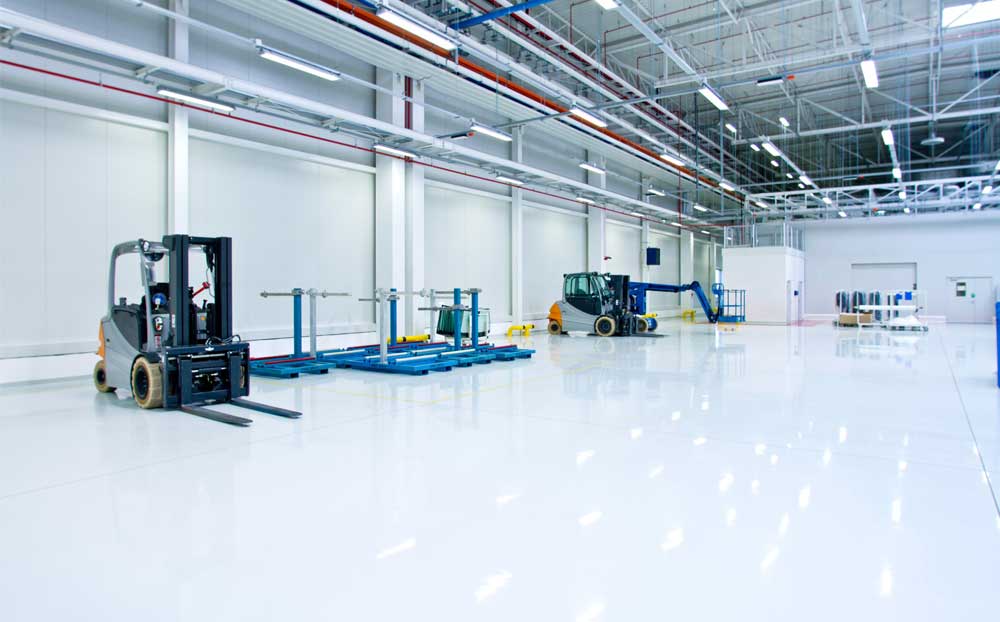 Industrial polished concrete floor Winnipeg